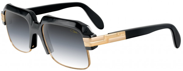Cazal Cazal Legends 670 sun Sunglasses, 001 Black-Gold/Grey Gradient lenses