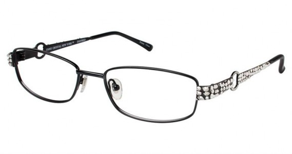 Jimmy Crystal Inspired Eyeglasses, Black
