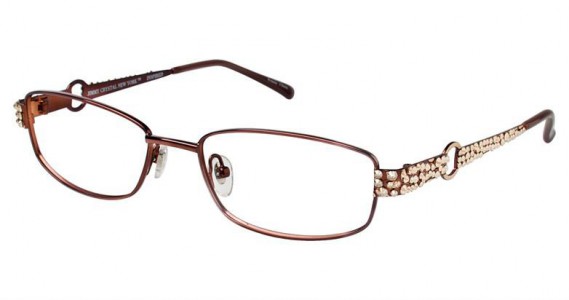 Jimmy Crystal Inspired Eyeglasses, Brown