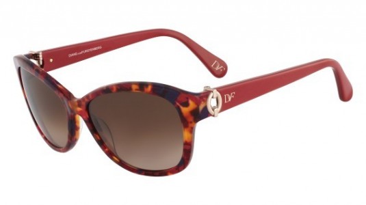 Diane Von Furstenberg DVF591S Sunglasses, (616) RED TORTOISE