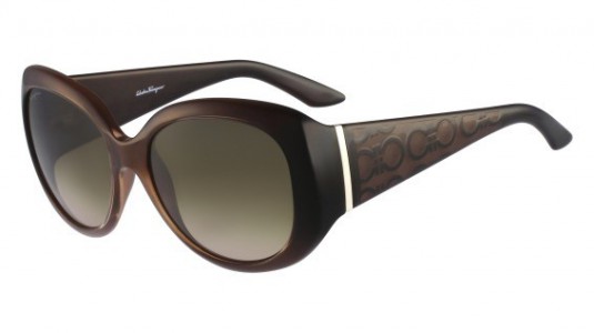 Ferragamo SF721S Sunglasses, 210 BROWN