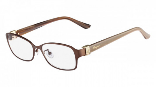 Ferragamo SF2126RA Eyeglasses, (202) MATTE BROWN