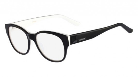 Valentino V2679 Eyeglasses, (015) BLACK/WHITE