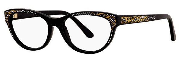 Caviar Caviar 3009 Eyeglasses, 24 Black w/Clear Crystal Stones w/Gold Accents
