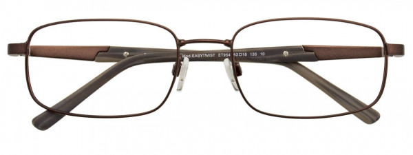 EasyTwist ET954 Eyeglasses, 010 - Satin Dark Brown & Brown Marbled