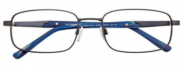 EasyTwist ET954 Eyeglasses, 050 - Satin Steel Blue & Blue Marbled