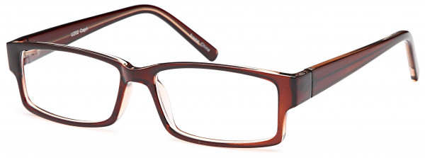 4U U 202 Eyeglasses, Brown