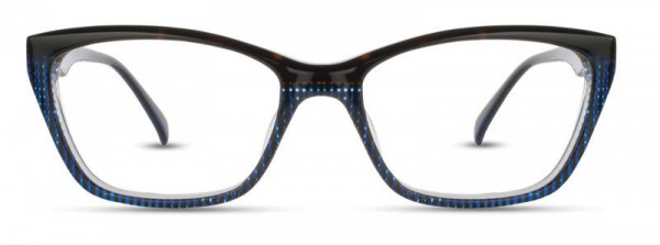 Cinzia Designs CIN-5030 Eyeglasses, 2 - Dark Tortoise / Cobalt Check