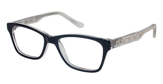 Nicole Miller Broadway Eyeglasses, C01 BLACK/CRYSTAL