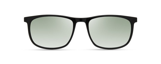 ECO by Modo LOGAN Eyeglasses, BLACK TO CRYSTAL GRADIENT-SUN CLIP