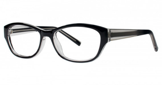 Modern Optical AMBER Eyeglasses, Black/Crystal