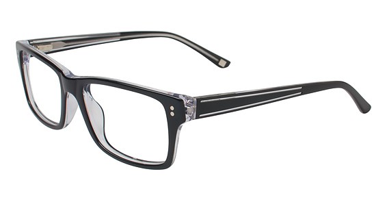Club Level Designs cld9158 Eyeglasses, C-2 Black/Crystal