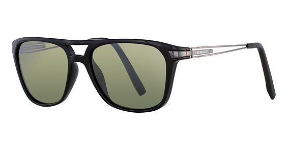 Serengeti Eyewear Empoli Sunglasses, Shiny Black (Polarized 555nm)