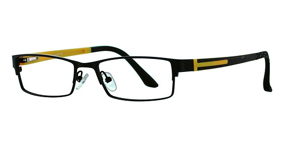 Smilen Eyewear 49 Eyeglasses, Black/Yellow