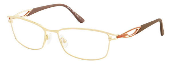 Seiko Titanium T6501 Eyeglasses, 13A Gold / Orange