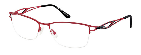 Seiko Titanium T6502 Eyeglasses, 49A Red / Black