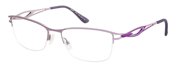 Seiko Titanium T6502 Eyeglasses, 88A Lila / Dark Violett