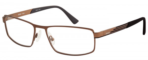 Seiko Titanium T6008 Eyeglasses, 59A Semi Matte Brown / Black