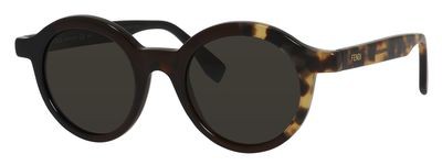 Fendi Fendi 0066S Sunglasses, 0MXU(NR) Black Olive Havana