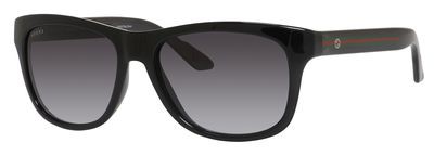 Gucci Gucci 3709/S Sunglasses, 0IMX(PT) Shiny Black / Gray