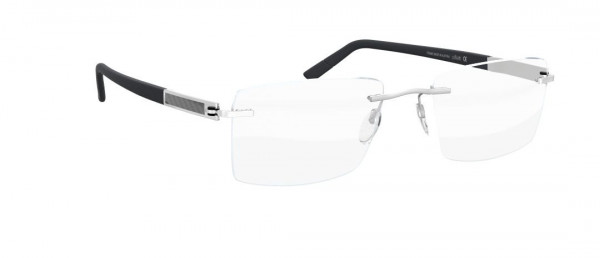 Silhouette Carbon Intarsia 5405 Eyeglasses, 6050 Silver