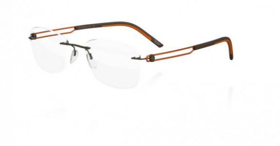 Silhouette Titan Profile 4434 Eyeglasses, 6055 Olive Orange
