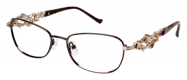 Tura R612 Eyeglasses, Dark Brown/Gold (DBR)