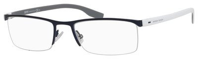 HUGO BOSS Black Boss 0610 Eyeglasses, 0FQE(00) Blue White Gray