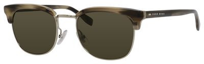 HUGO BOSS Black Boss 0667/S Sunglasses, 0TZ5(70) Palladium Dark Horn