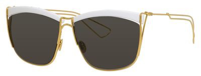 Christian Dior Diorsoelectric Sunglasses, 0266(NR) White Yellow Gold