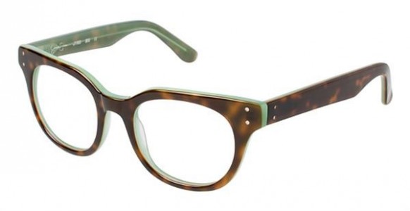 Jessica Simpson J1063 Eyeglasses, BRN Tortoise Green
