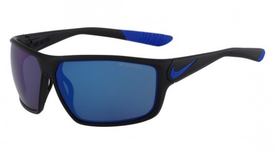 Nike NIKE IGNITION R EV0867 Sunglasses, (004) MATTE BLACK/GAME ROYAL WITH GREY W/BLUE NIGHT FLASH  LENS