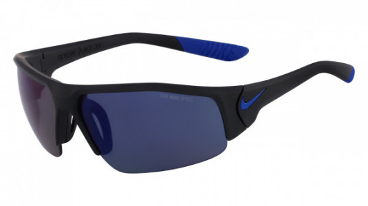 Nike SKYLON ACE XV M EV0859 Sunglasses, (004) MATTE BLACK/GAME ROYAL WITH GREY W/BLUE NIGHT FLASH  LENS