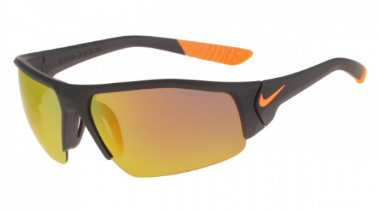 Nike SKYLON ACE XV M EV0859 Sunglasses, (208) MATTE DEEP PEWTER / TOTAL ORANGE WITH GREY W/ML ORANGE FLASH  LENS