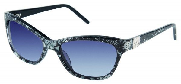 Ellen Tracy NORMANDY Sunglasses, Black Snake