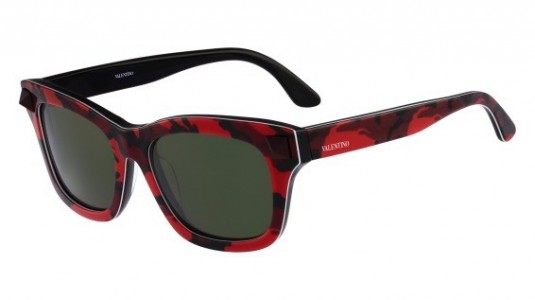 Valentino V670SC Sunglasses, (638) CAMOU RED