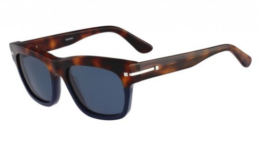 Valentino V703S Sunglasses, (217) HAVANA/BLUE