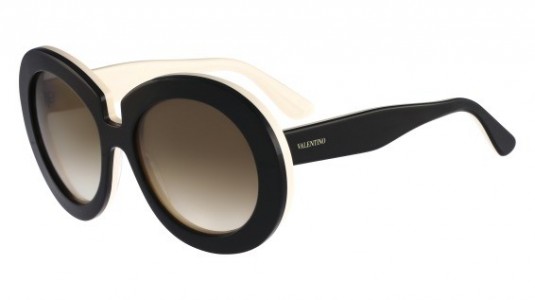 Valentino V707S Sunglasses, (018) BLACK/IVORY