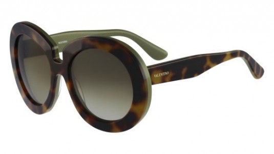 Valentino V707S Sunglasses, (232) HAVANA/GREEN
