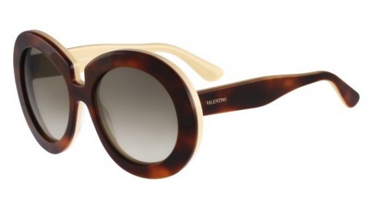 Valentino V707S Sunglasses, (237) HAVANA/IVORY