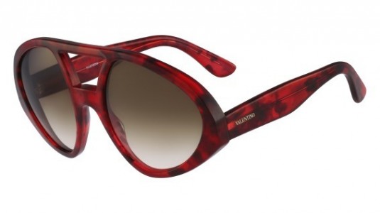 Valentino V708S Sunglasses, (649) RED HAVANA