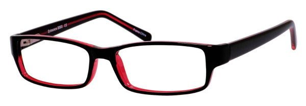 Enhance EN3893 Eyeglasses, Black/Burgundy