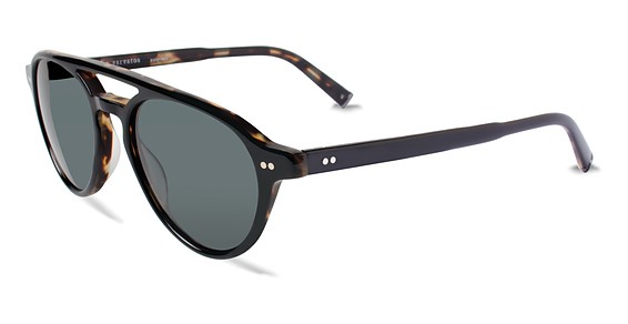 John Varvatos V603 UF Polarized Sunglasses, Black/Tortoise