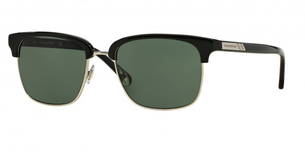 Brooks Brothers BB4021 Sunglasses, 600071 GOLD/BLACK SOLID GREEN (BLACK)