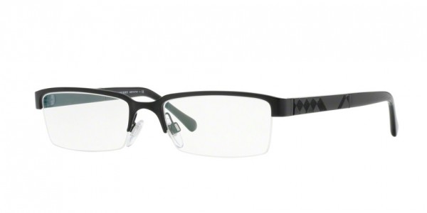 Burberry BE1267 Eyeglasses, 1007 MATTE BLACK (BLACK)