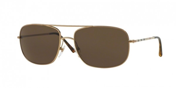 Burberry BE3077 Sunglasses, 118973 GOLD (GOLD)