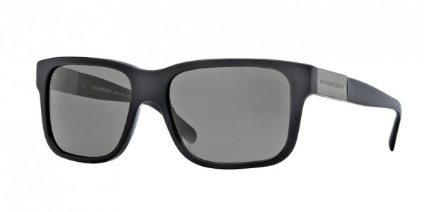 Burberry BE4170 Sunglasses, 300187 BLACK (BLACK)