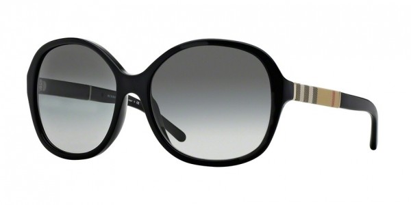 Burberry BE4178 Sunglasses, 300111 BLACK (BLACK)