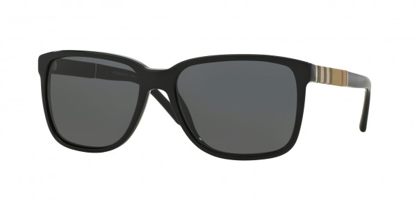 Burberry BE4181 Sunglasses, 300187 BLACK GREY (BLACK)