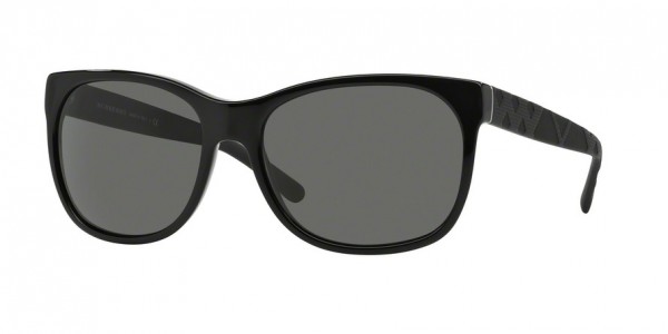 Burberry BE4183 Sunglasses, 300187 BLACK (BLACK)